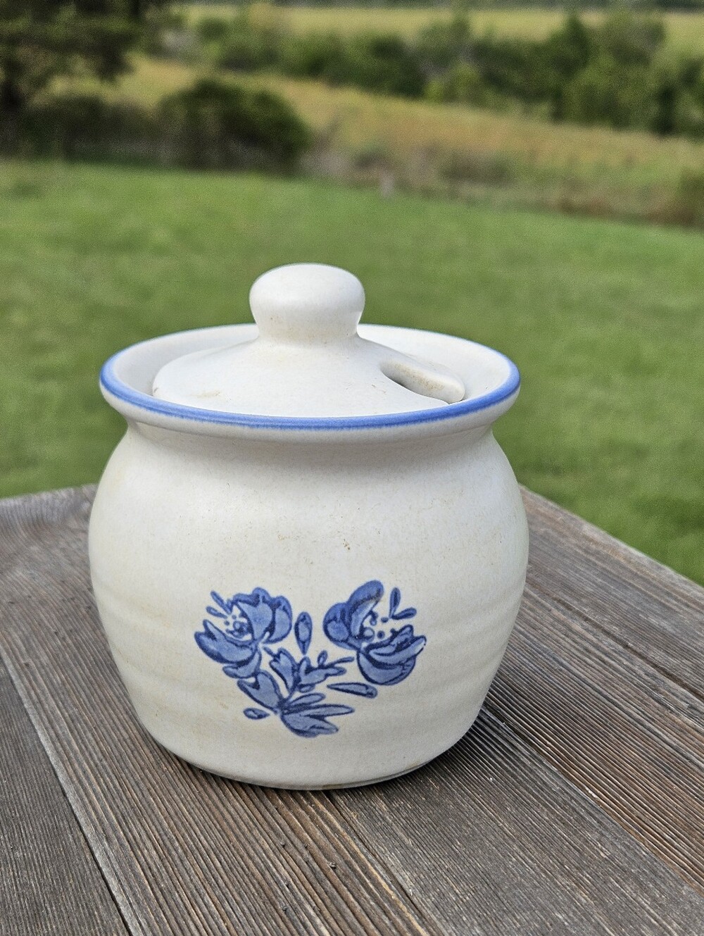 Vintage Pfaltzgraff Yorktowne Sugar Bowl Honey Pot Jam Jelly Jar Crock with Lid
